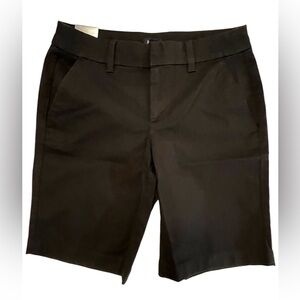 NWT J. Crew 9” Bermuda Shorts Black size 0 high rise modest
